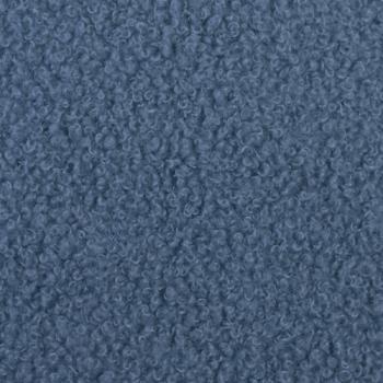 Preview: Teddy Plüsch Minky Bouclé in Rauchblau, Locken in Nahaufnahme
